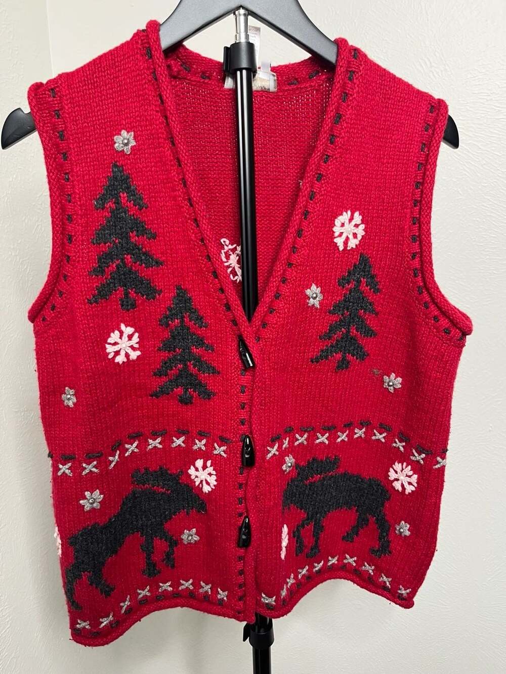 Red Christmas Sweater Vest Isle Holiday Knit